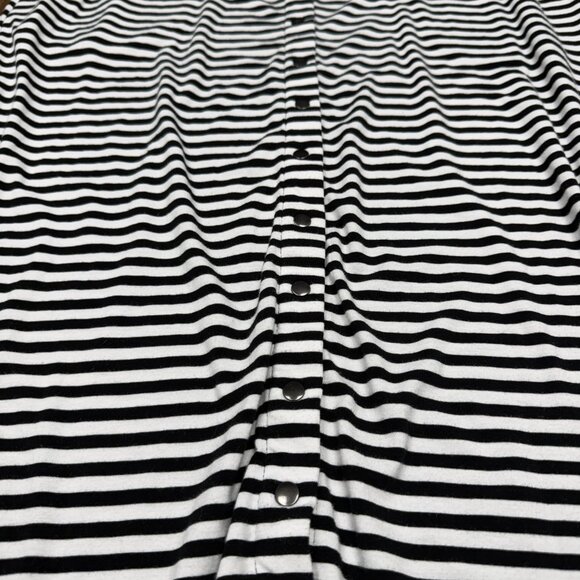 Women's TORRID Black and White Stripe Maxi Dress Pockets- Size 0/Large/12 - Picture 8 of 11